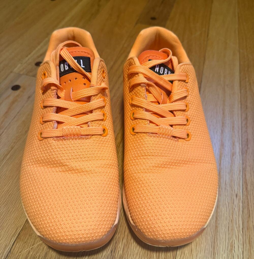 NOBULL SuperFabric Trainers Orange Cross Training Shoes Women's 7 Men's 5.5